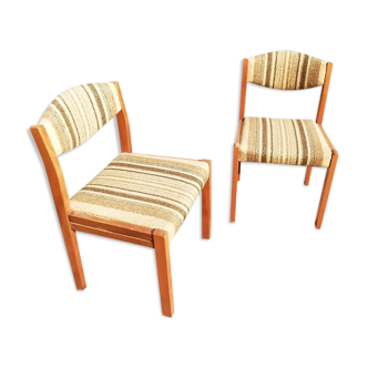 Chaises vintage en hètre - lot de 2