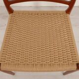 6 x vintage dining chairs | Niels Otto Møller | Model 82 | Papercord | Teak