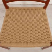 6 x vintage dining chairs | Niels Otto Møller | Model 82 | Papercord | Teak