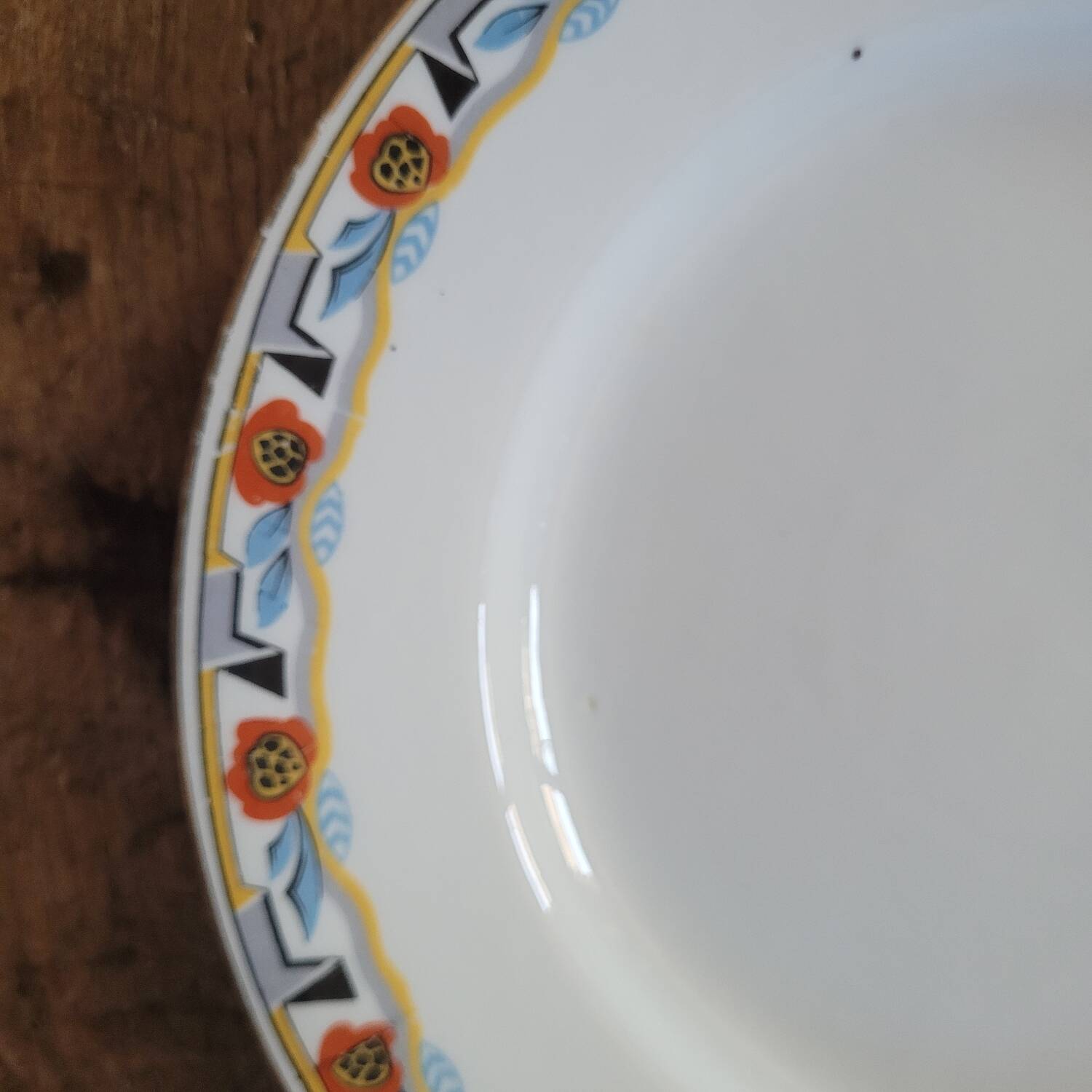 Round Art Deco plate MLV France 1930s