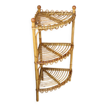 Rattan Corner Shelf by Franco Albini, 1960s