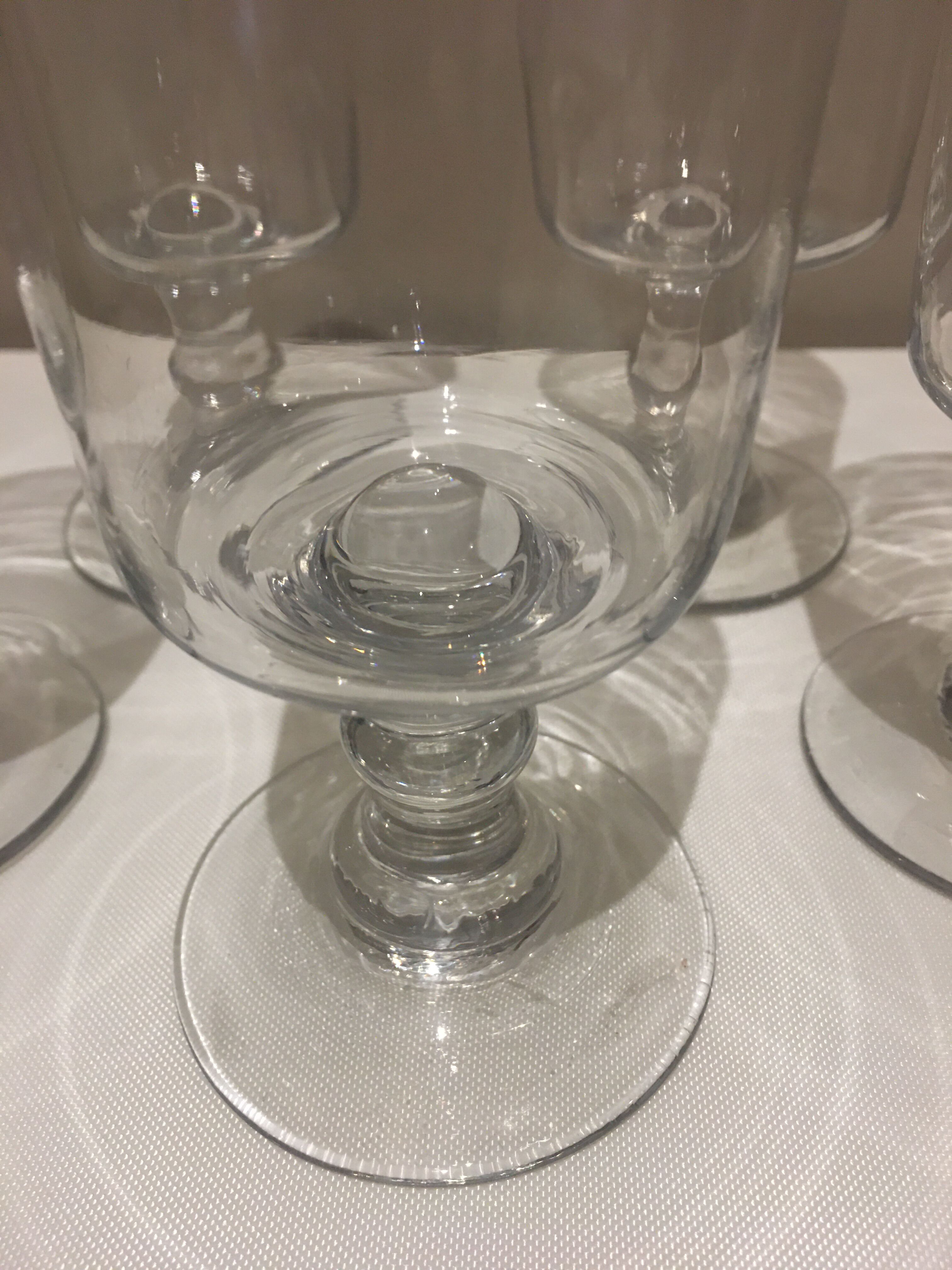 Lot de verres en verre soufflé