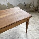 Walnut farmhouse table with swivel and extendable top
