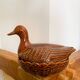 Plat barbotine canard vintage