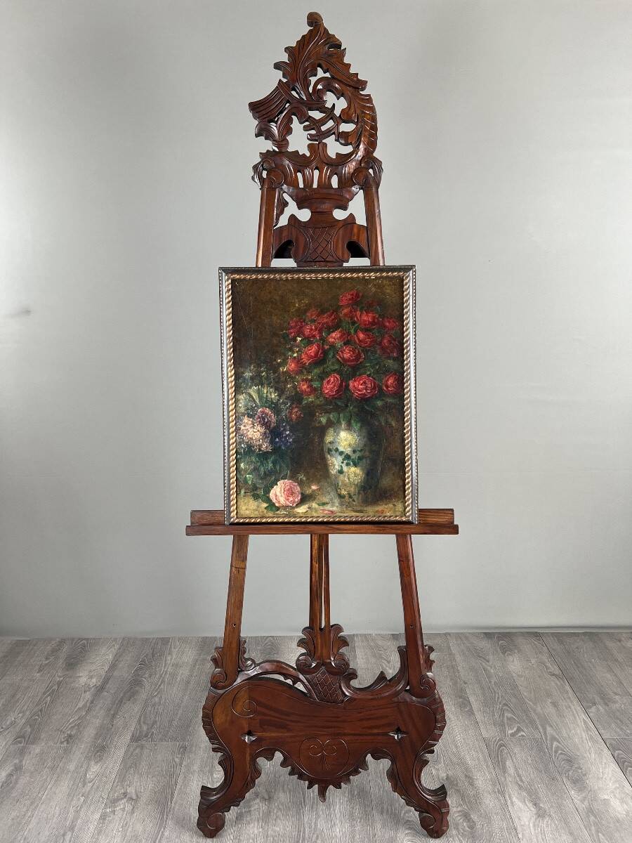 Paintings, Pair of still lifes with flowers by Angelo Zoffoli (1860–1910)