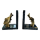 Pair of marble and brass bookends