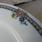 6 assiettes plates porcelaine ancienne Art Deco Pierre Guez Marseille