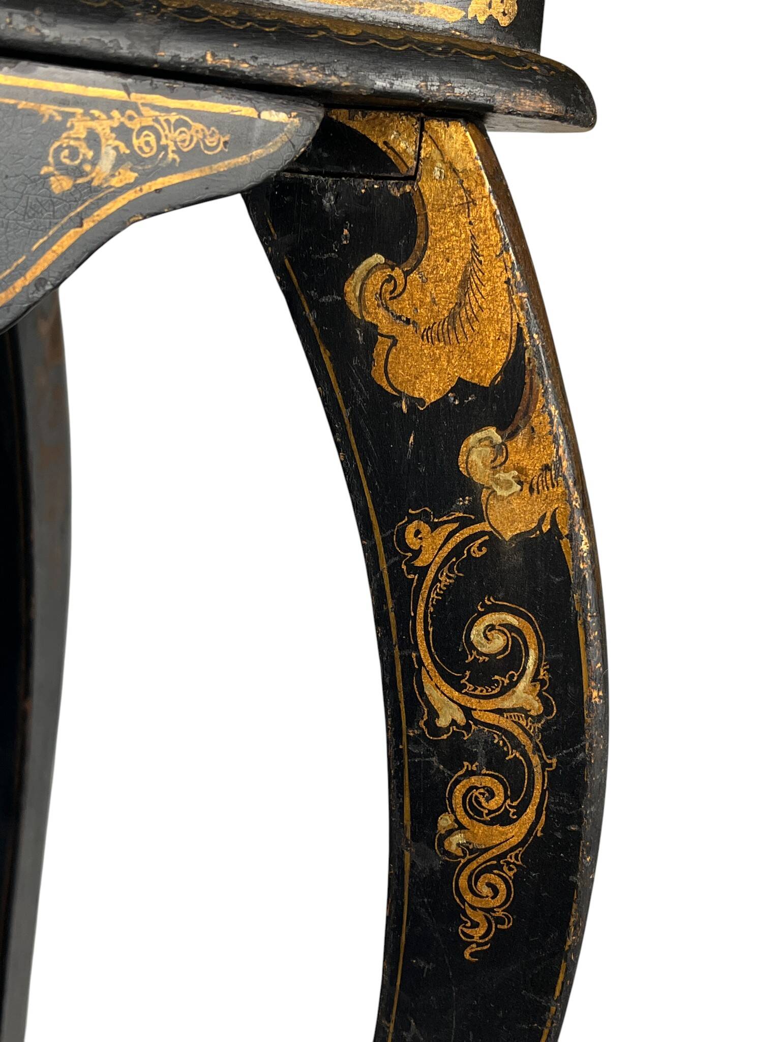 Former worker Napoleon III blackened wood mother-of-pearl 19th century