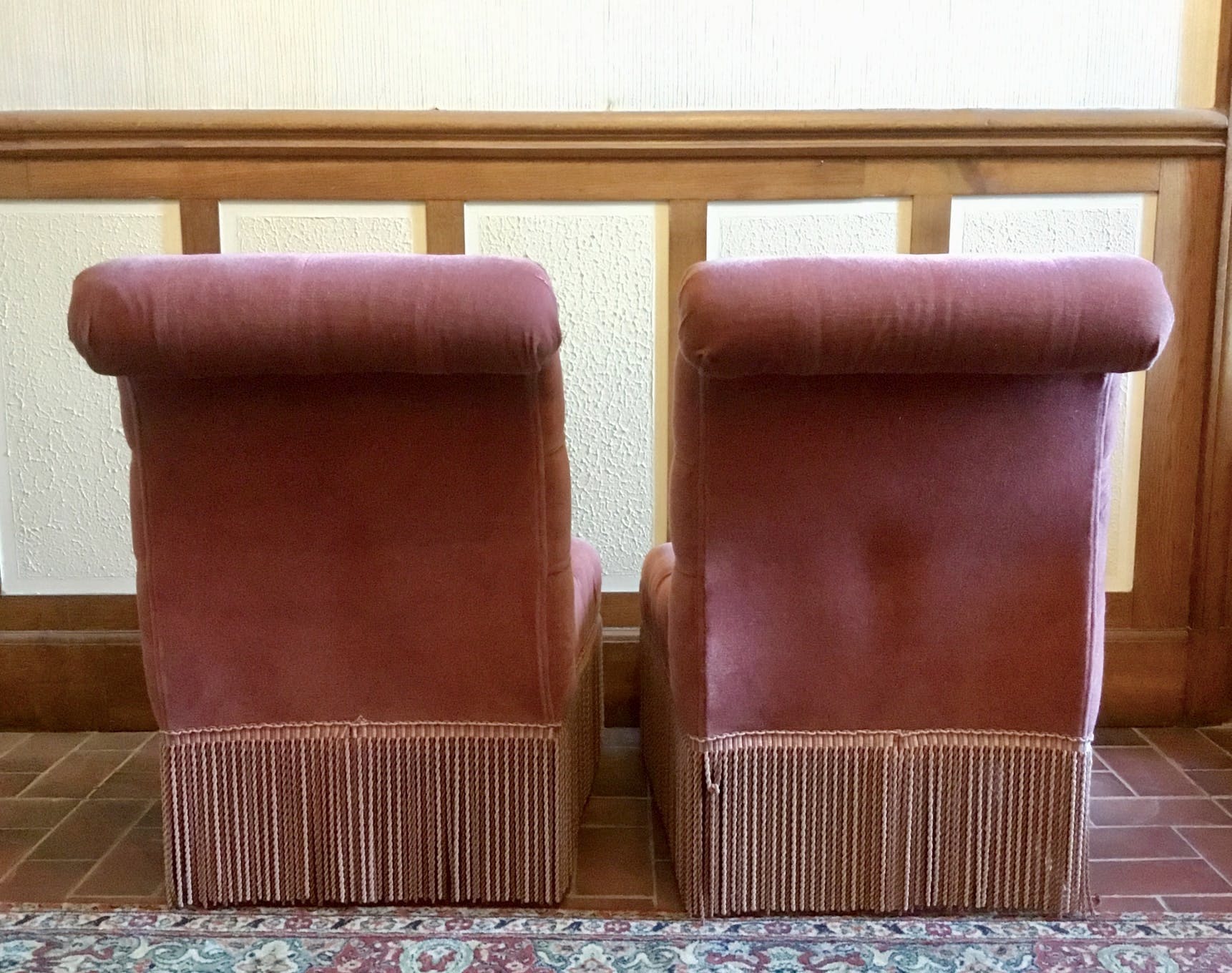 Pair of toad armchairs