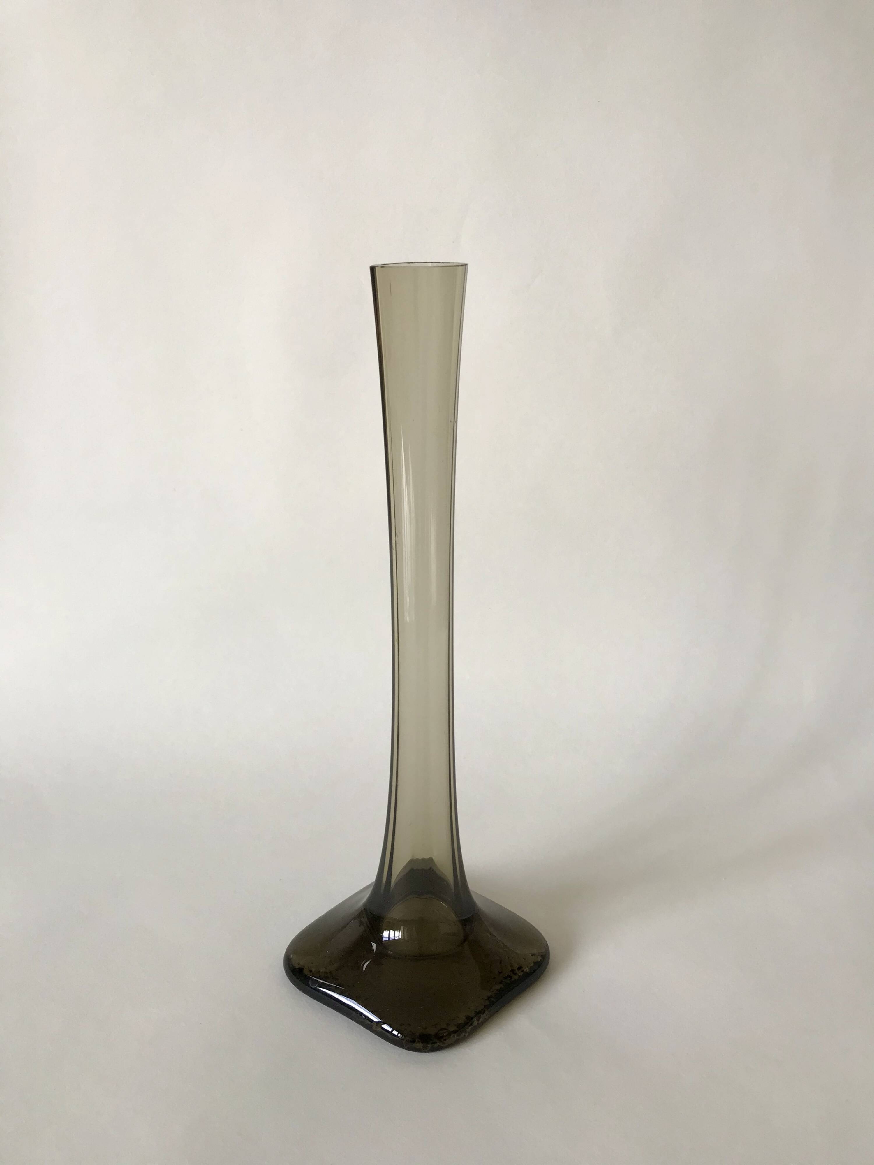 Designer glass soliflore vase from the 70s and 80s