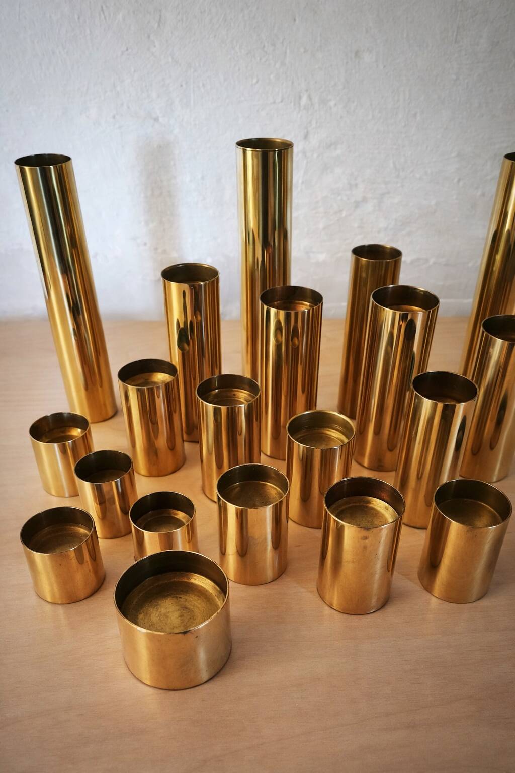 Modular brass candle holders – Design Colseth, Norway, 1960s–70s