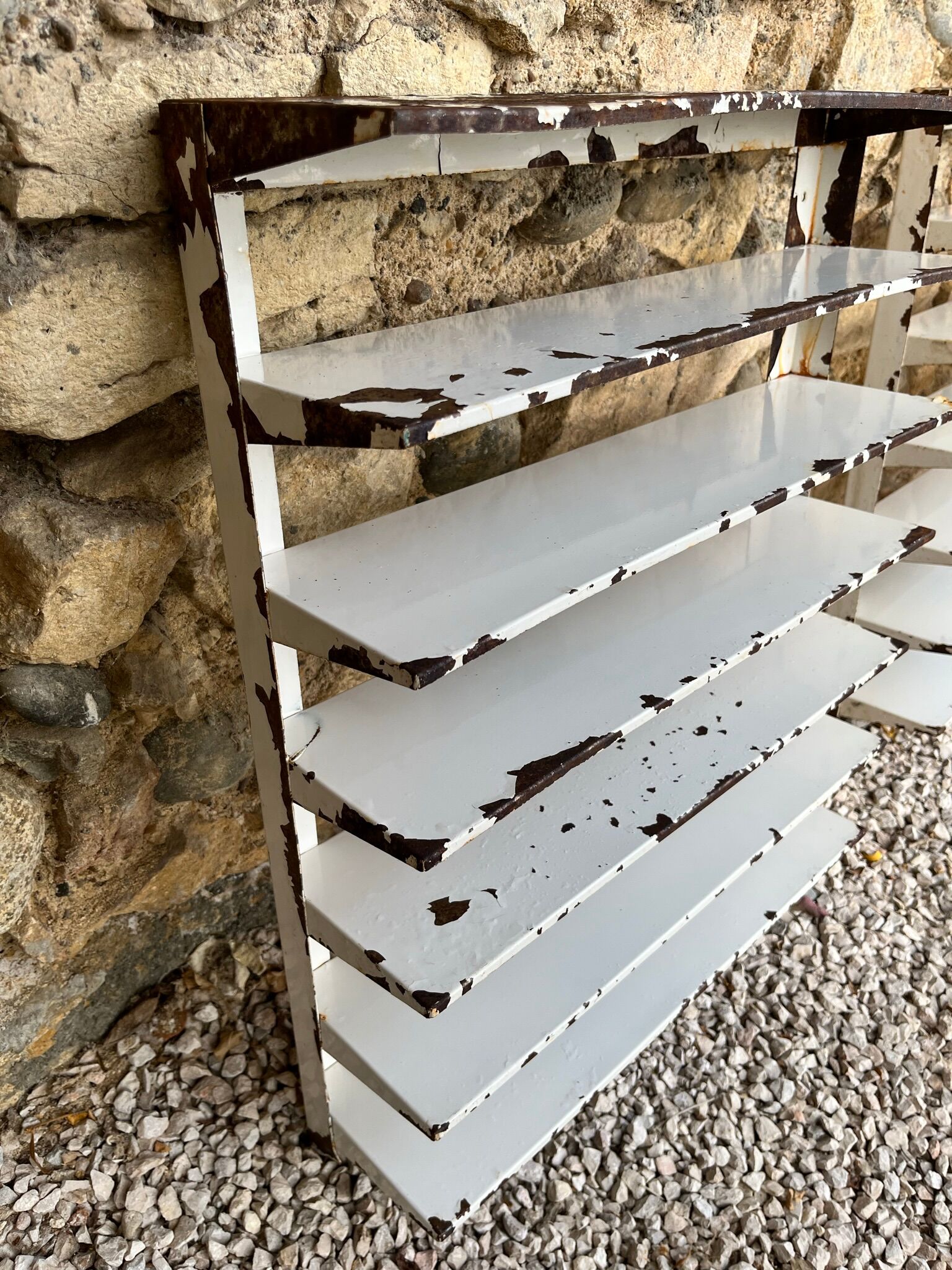 Metal wall workshop shelf