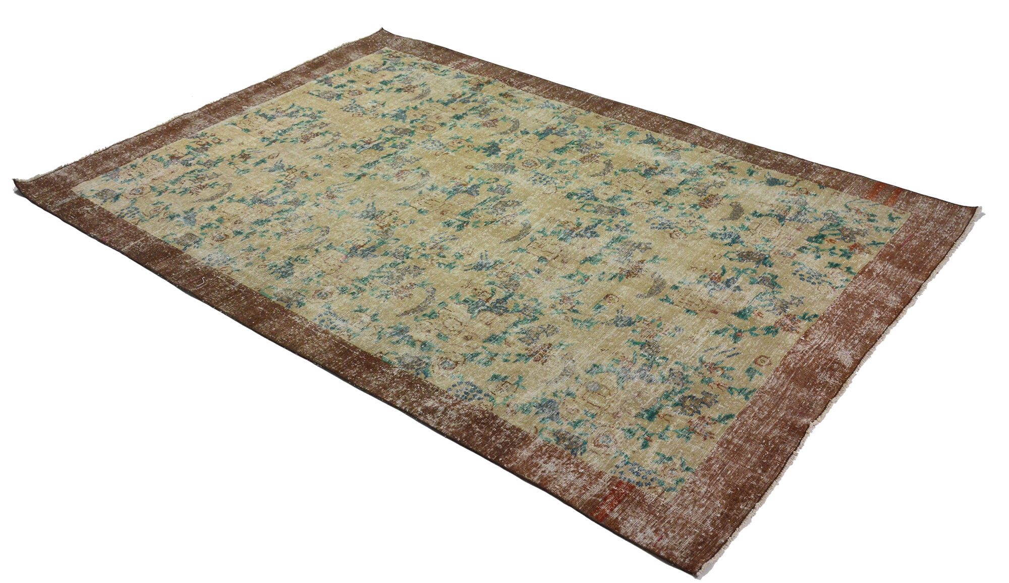 Anatolian handmade vintage rug 280 cm x 192 cm