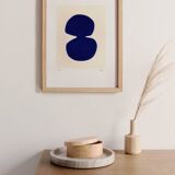 painting on blue Majorelle paper signed Eawy