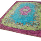 Hand-knotted rustic anatolian 1980s 198 cm x 315 cm multicolor carpet