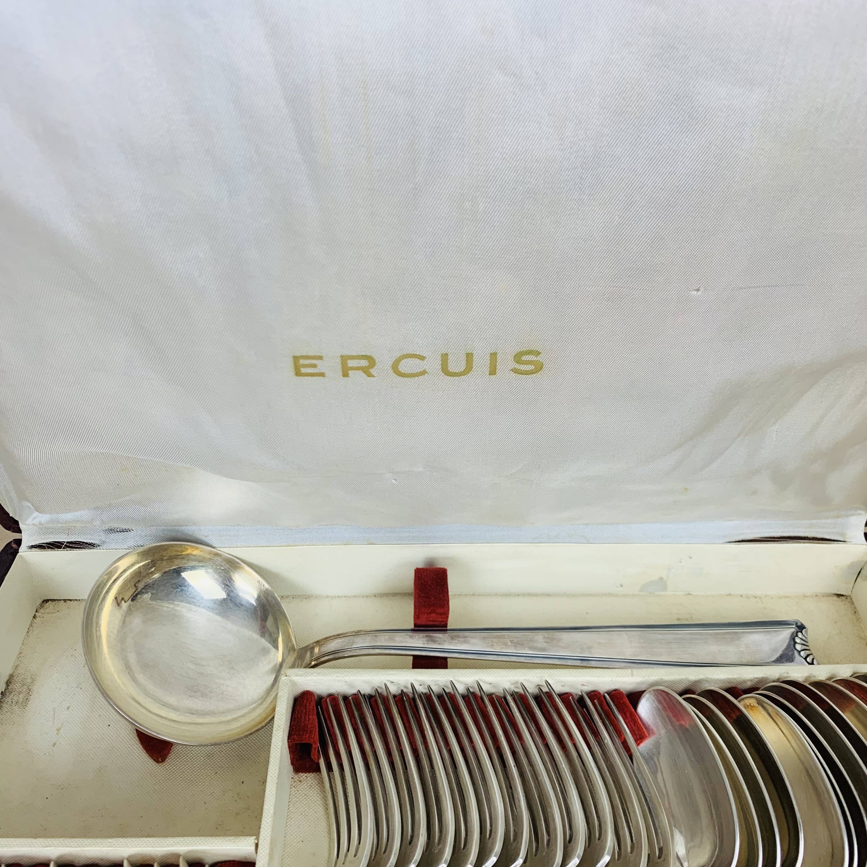 Ercuis cutlery set Cambodia model silver metal