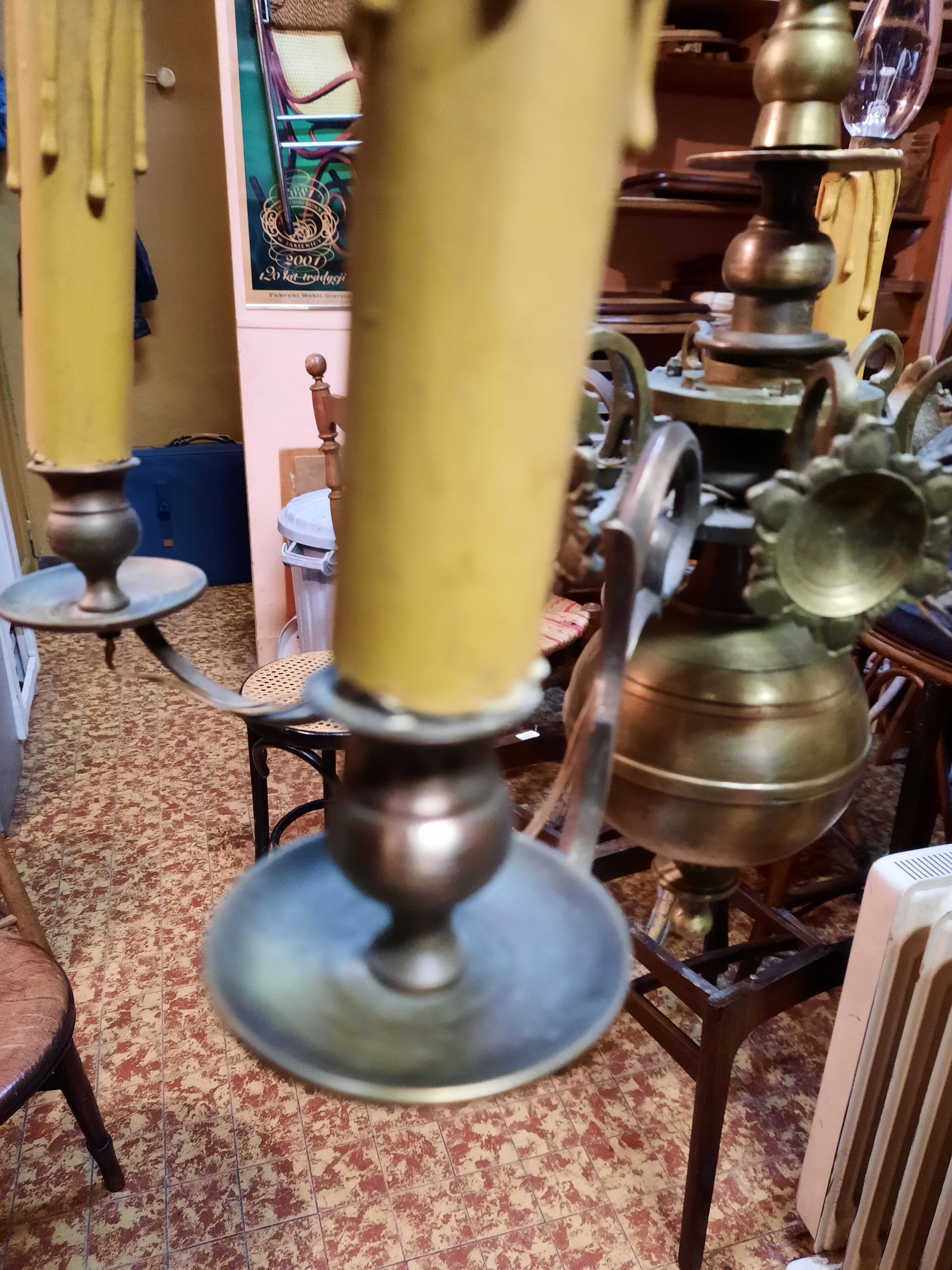 Antique bronze chandelier