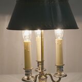 White metal bouillotte lamp, empire style – early twentieth century