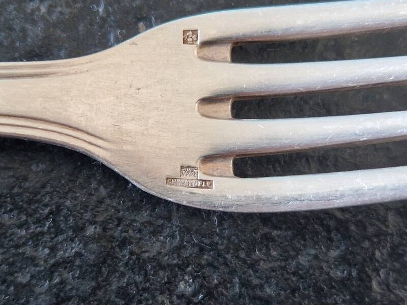 Christofle - Set of 8 table forks model Boréal in silver-plated metal