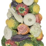 Pair of important majolica ceramic centrepieces from Italy.