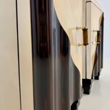 Paire de tables de nuit Art Déco italiennes attribuées à Gaetano Borsani, années 1930.