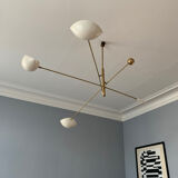 Brass ceiling lamp, Italy, 1950s