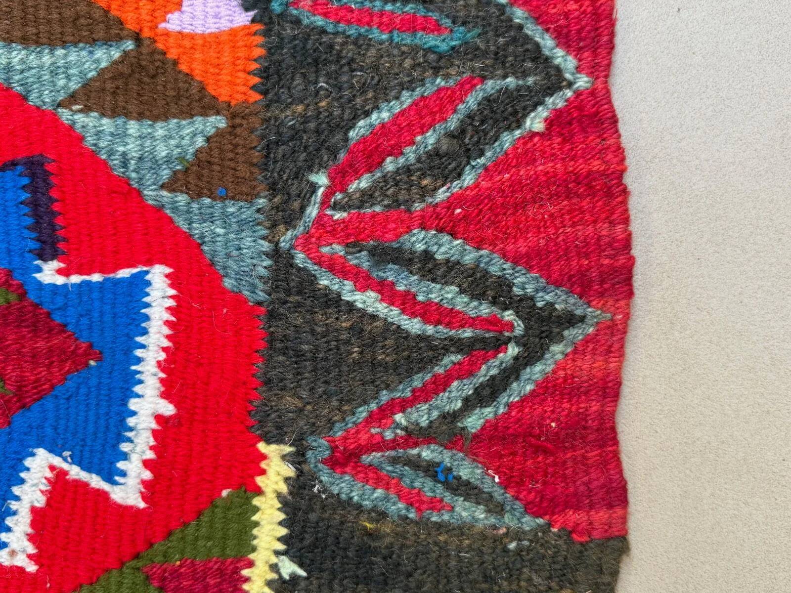 Turkish kilim runner 295x90 cm, vintage kelim rug, eagles and scorpions 2513