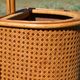 Vintage wicker and cane umbrella stand