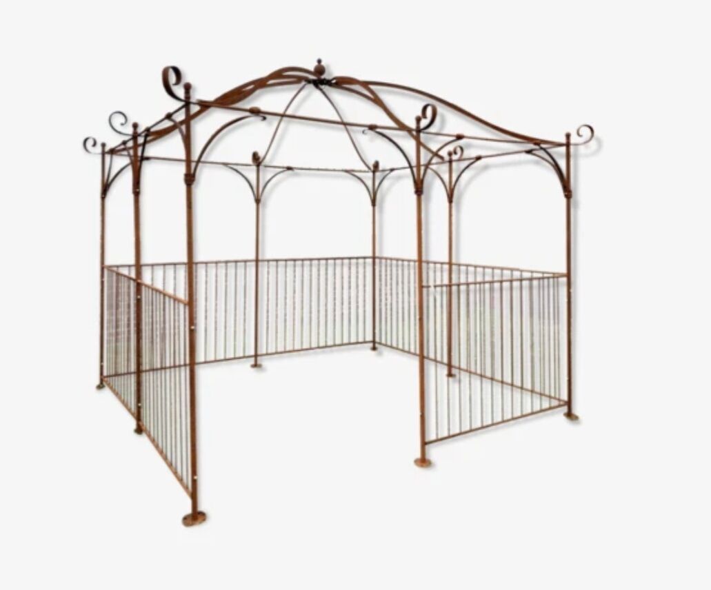 Gloriette, arbour, wrought iron pergola