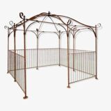 Gloriette, arbour, wrought iron pergola