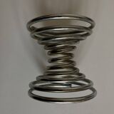 chrome diabolo spring candle holder 1970