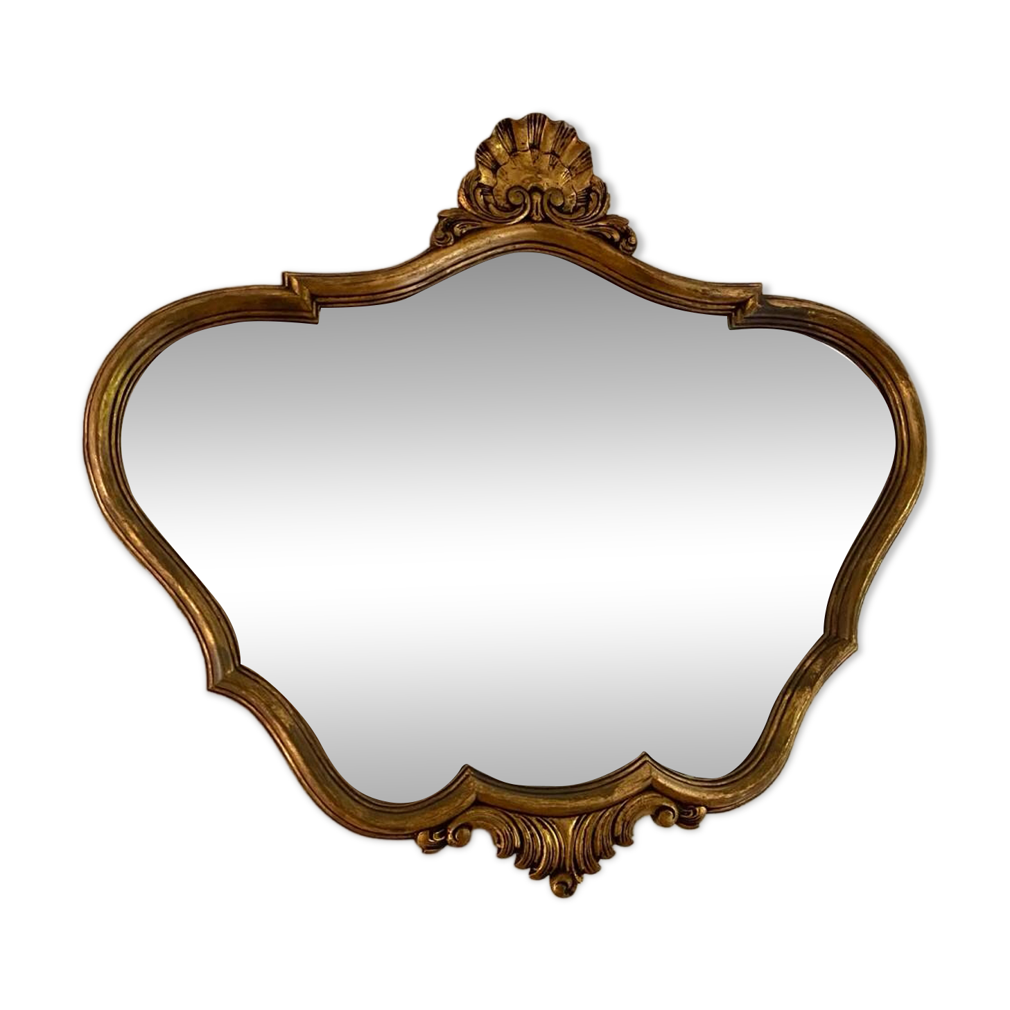 Antique Baroque Shell Mirror