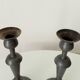 Pair of large old candlesticks in solid pewter