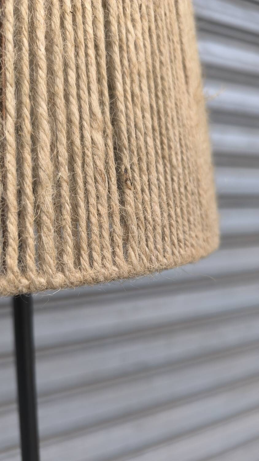 Wrought iron tripod floor lamp 1950