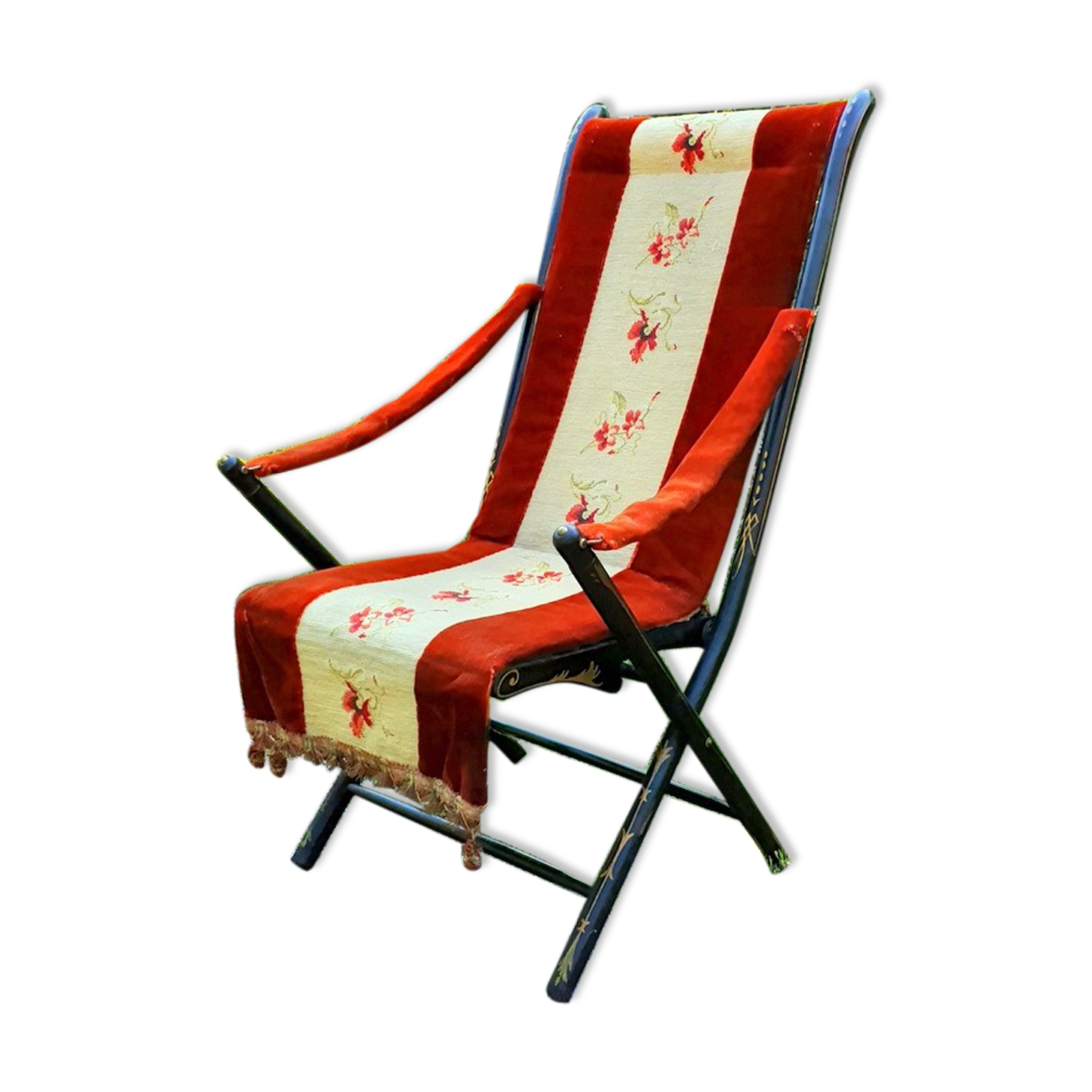 Folding armchair chair Napoleon III of the nineteenth century