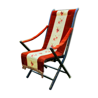 Folding armchair chair Napoleon III of the nineteenth century