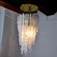 Albano Poli waterfall hanging lamp, 1970, Murano Italy