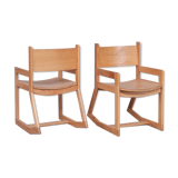 Pair of modernist mid-century rocking chairs