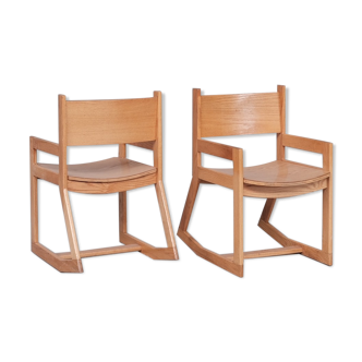 Pair of modernist mid-century rocking chairs