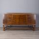 Vintage 1940s Italian-design Radica wood buffet sideboard