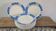 Assiettes KG Lunéville modèle quadrillage floral circa 1930