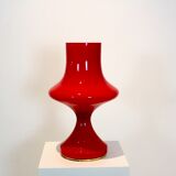 Orange opaline glass table lamp by Štepán Tabery, 1960s