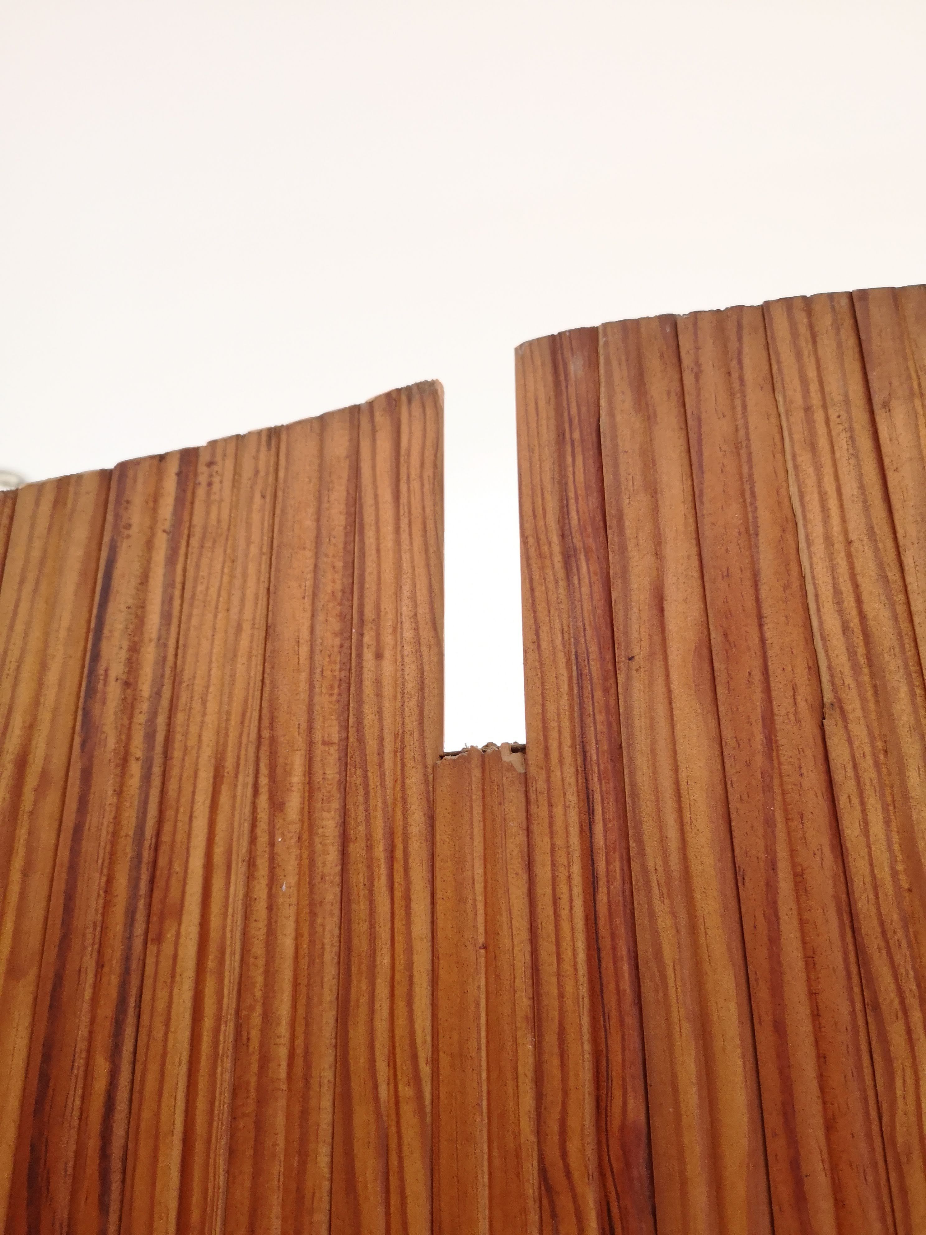 Screen old 50s style Baumann corrugated wood articulated vintage