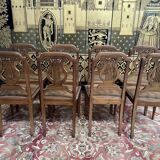 Set of 8 Louis XVI style chairs in canning