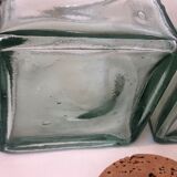 Set of 5 jars glass and Cork. 1970