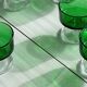 Lot de 6 coupes à dessert en verre vert émeraude