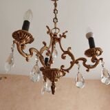 Golden bronze chandelier in Louis XV style
