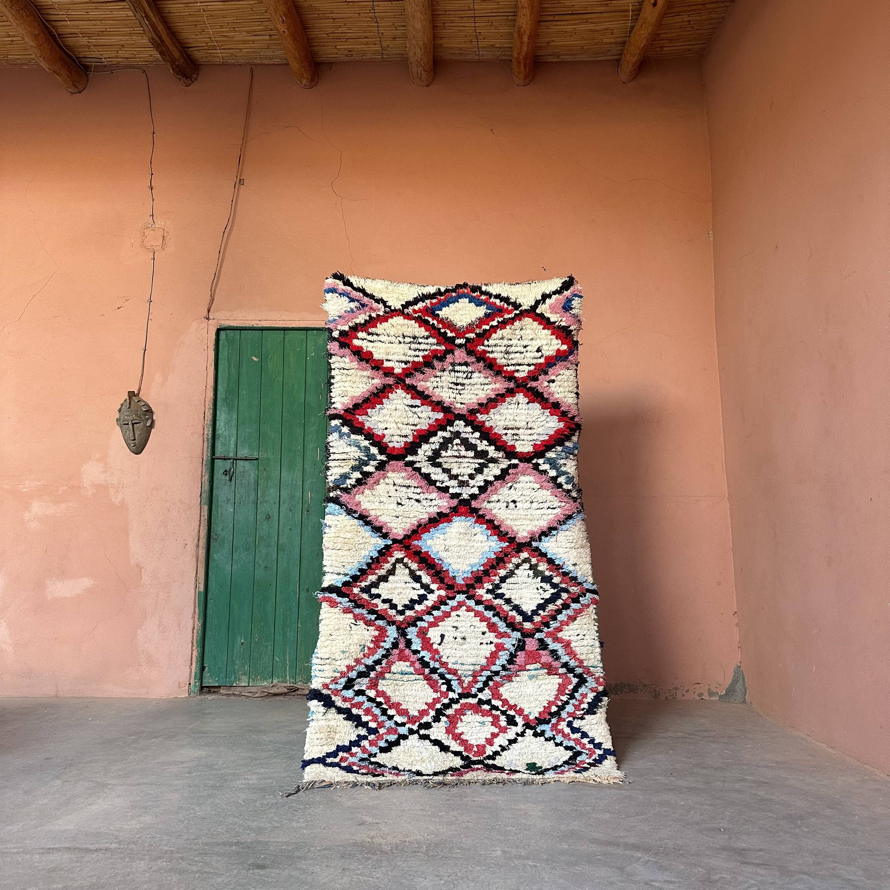 Tapis Marocain coloré Azilal - 188 x 99 cm