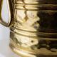 Vintage brass jardinière or wine bucket from the 1970s, large container with double handles.