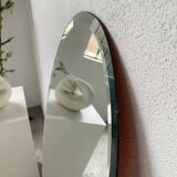1950s oval beveled mirror